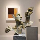 Unique 2-face sculpture