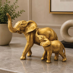 Elephant Sculpture with a Calf