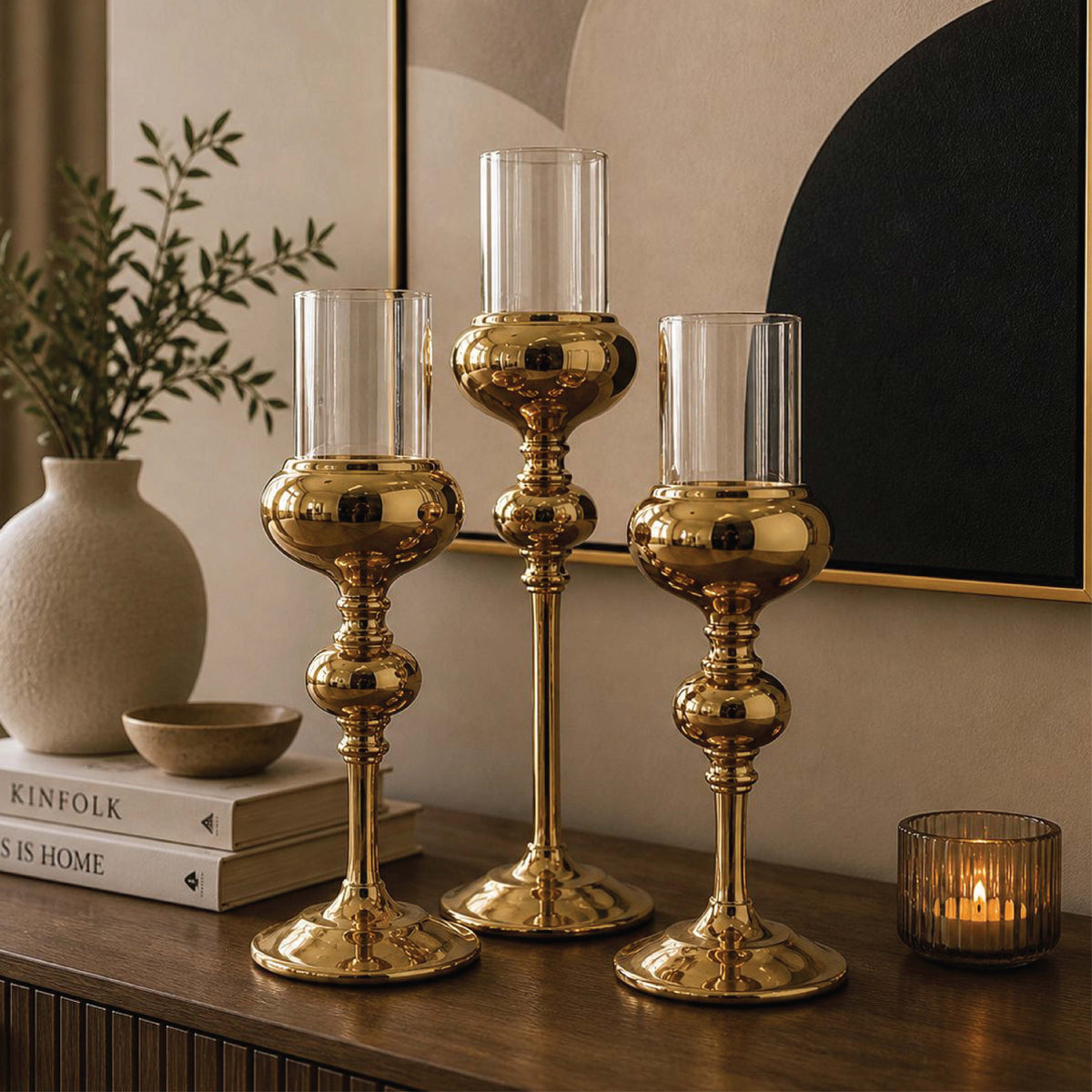 Elysian Gold Candle Holders