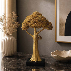Golden Lucky Tree Statue