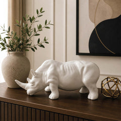 Rhino Ceramic Sculpture