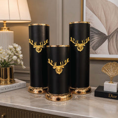Royal Gilded Deer Cylindrical Set