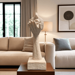 Beautiful Face-In-Hand Sculpture